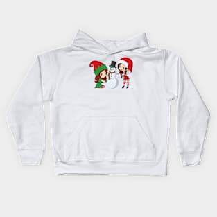 Santa PeachyChan & Elf Rhubarb Kids Hoodie